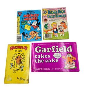 Comic Book Lot Mickey Mouse Richie Rich Heathcliff Garfield Read